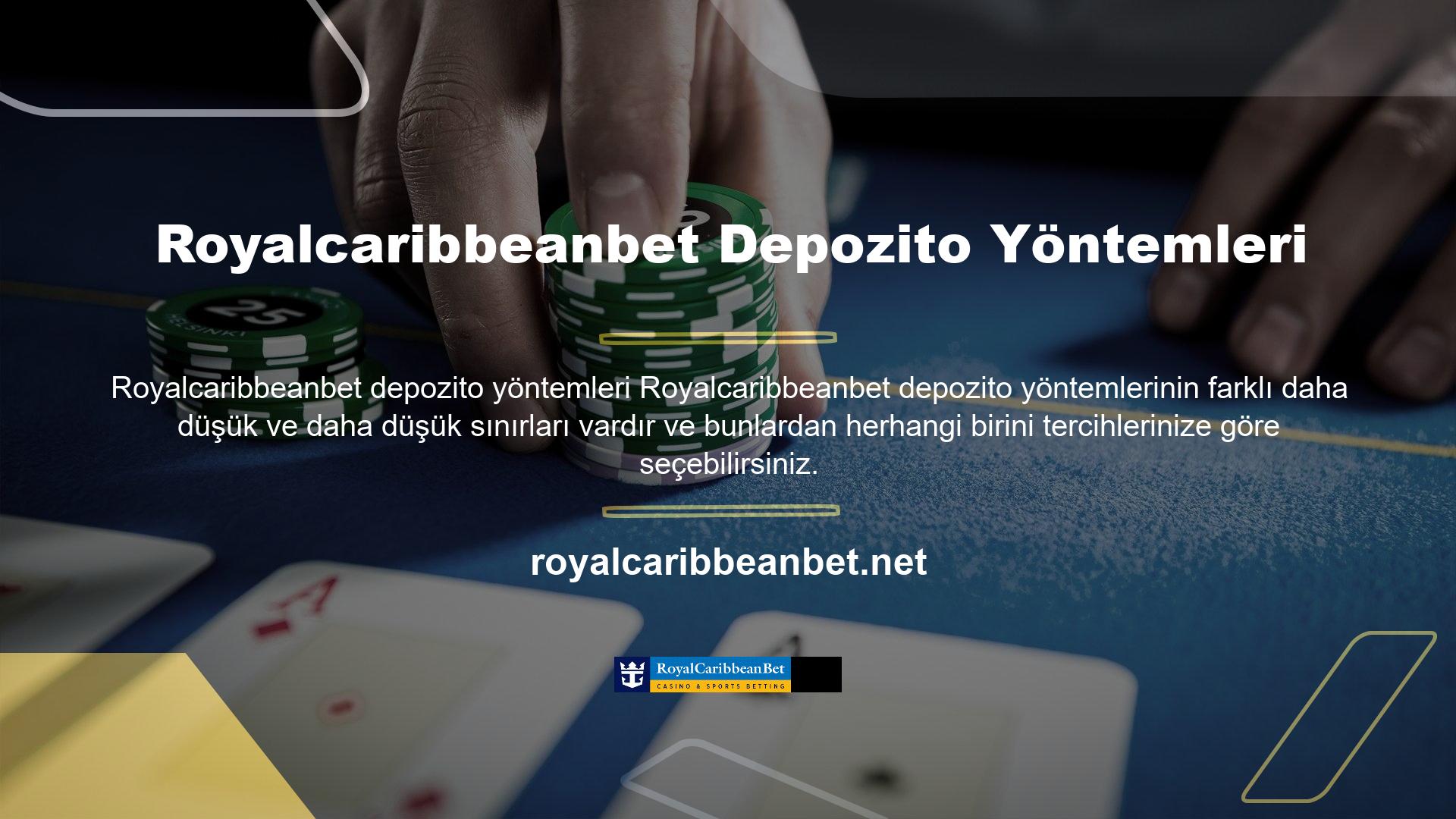 Sitedeki bonus olanlardan ve depozito yöntemleri için yapılan seçeneklerden seçebilirsiniz